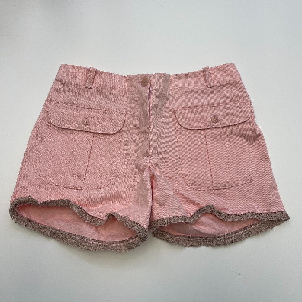 Luxury Marie Chantal Girls Lace Pink Shorts Size 8